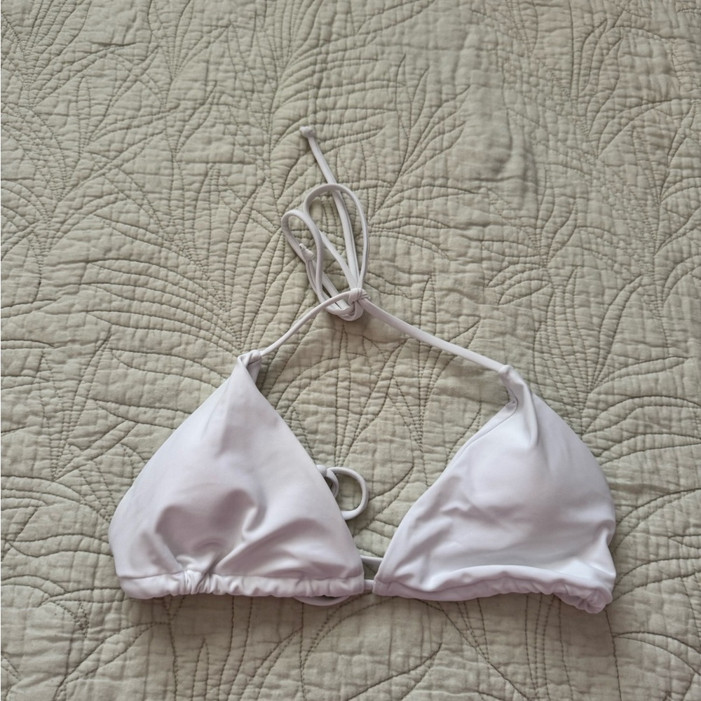White Triangle Bikini Top